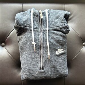 Nike Charcoal Quarter-Zip Hoodie S:Large